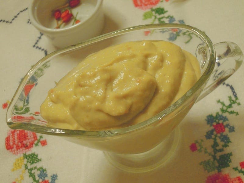 Molho de laranja para petiscar palitos de legumes