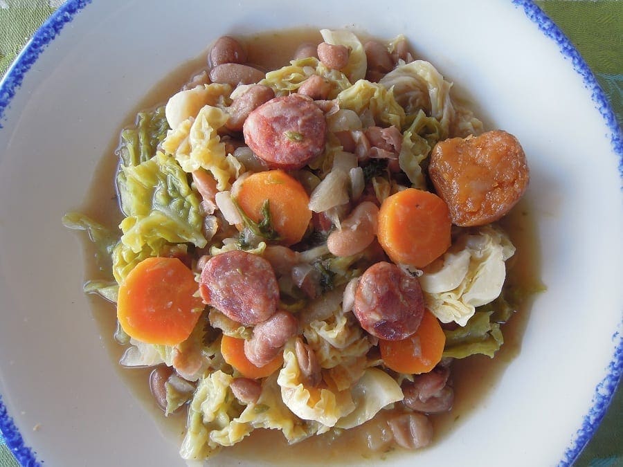 Lombardo guisado com feijão, para quando está frio