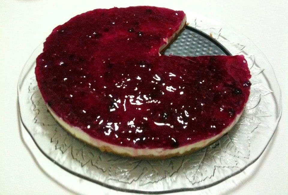 Cheesecake light com aveia, invenção da Sara