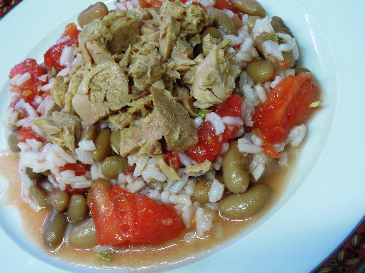 Arroz de feijoca com atum