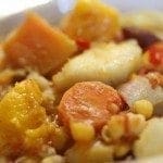 Cachupa vegetariana com fruta