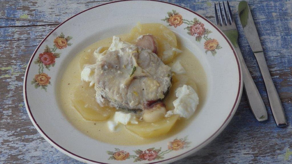 Fricassé de pescada com lima