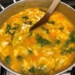 Sopa de Lombardo com manjericão 